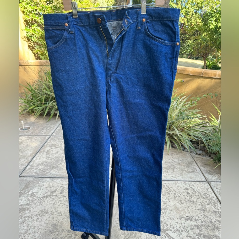 Wrangler Men's Deep Blue Slim Fit Jeans | 38 x 30